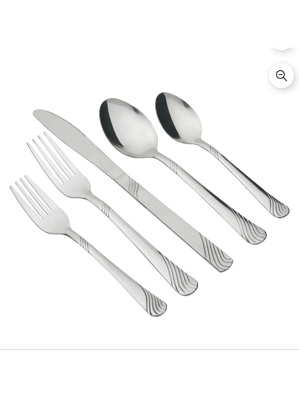 Mainstays Swirl Stainless Steel 1 Piece Setting Utensils Dinner
